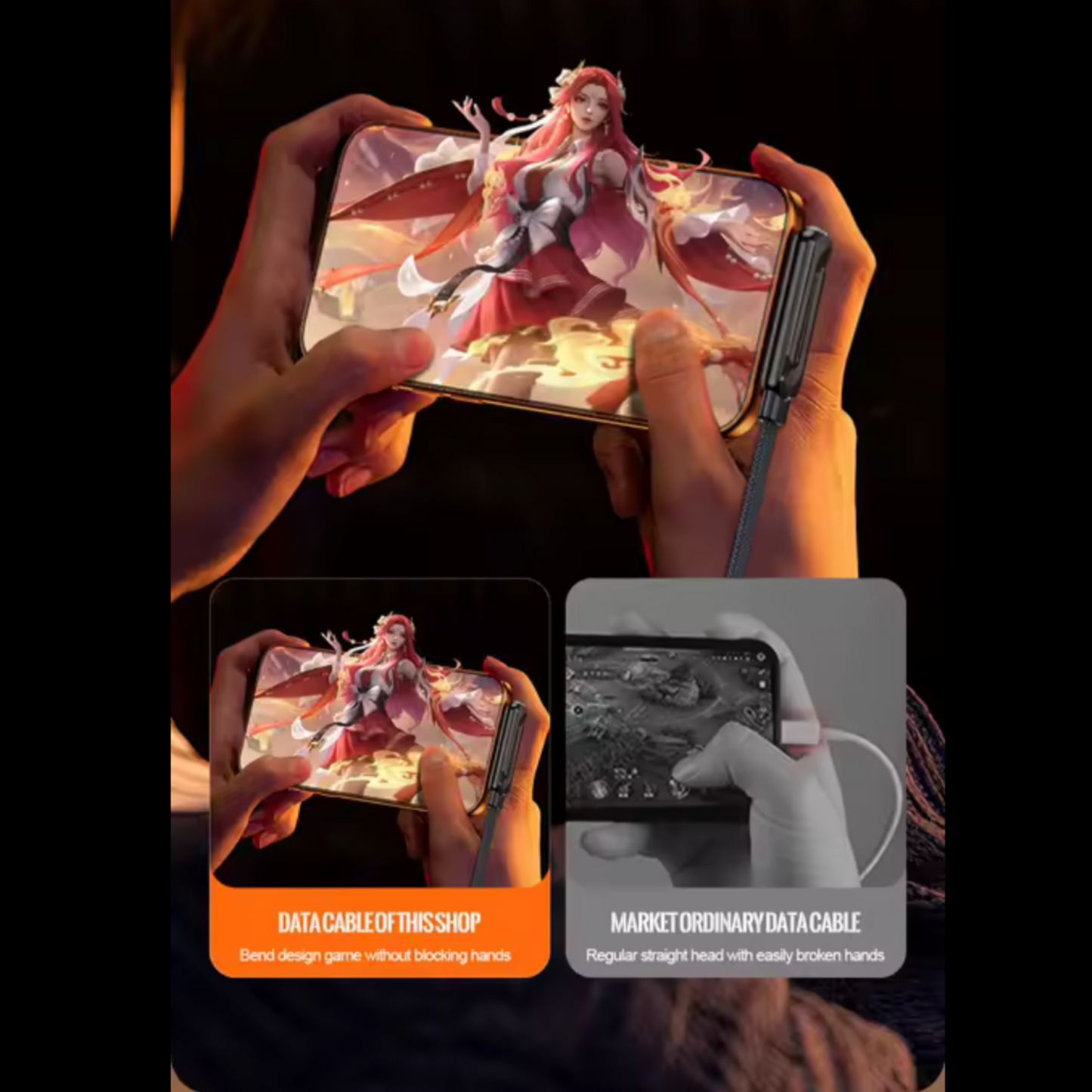 2 i 1 laddkabel med mobilstativ-köp din nu